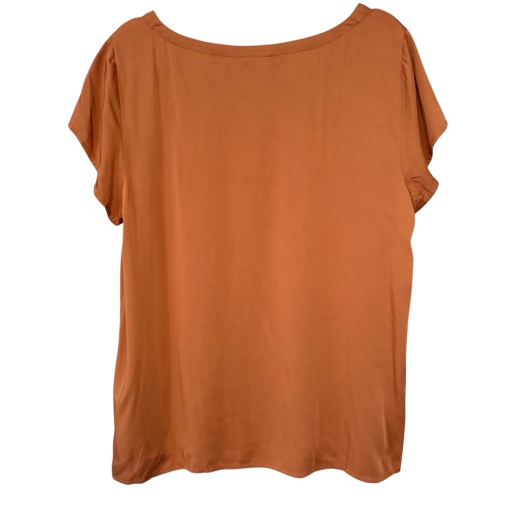 NWT PURE JILL J JILL Lenzing Ecovero Short Sleeve Top in Saffron, Sz L - Picture 10 of 13